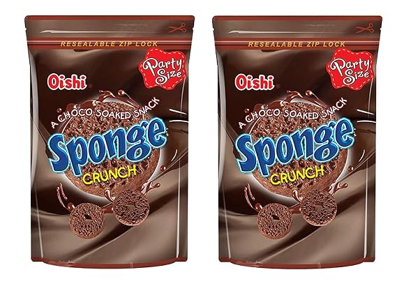 Oishi Sponge Crunch Chocolate Flavor 120g, 2 Pack