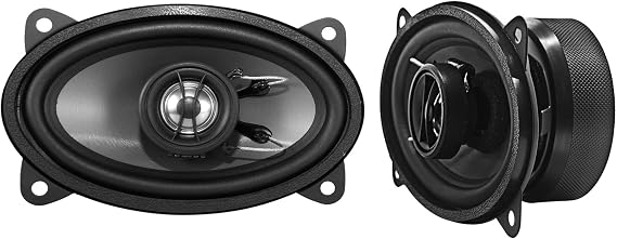 Earthquake Sound T46 4x6-inch 2-Way TNT Series Coaxial Speakers (Pair), Black