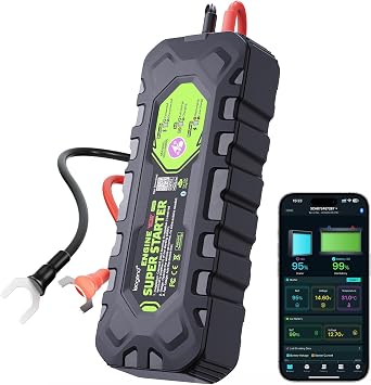 JS300 Super Starter - Permanent 12V Engine Starting System with Super Capacitor, Health Monitor via App,40F176F, No Internal Energy Storage