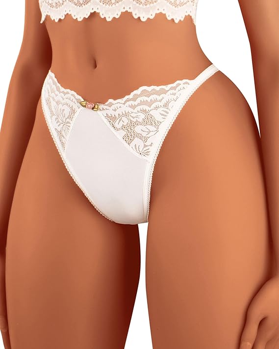 Banamic G-String Thongs for Women Lace Underwear Stretch T Back Panties