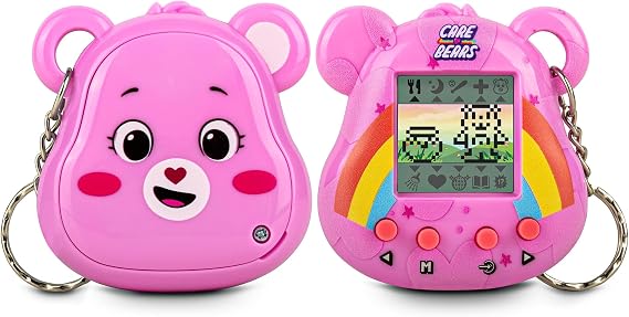 Care Bears Digital Pet - Cheer Bear Nano Pet with Care Features, 1.4 Inch Screen, Handheld Interactive Virtual Pets for Kids, Collectible Electronic Toy, Battery Included