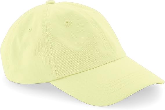 Beechfield Unisex Low Profile 6 Panel Dad Cap (One Size) (Pastel Lemon)