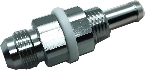 6AN Male Flare Bulkhead to 5/16 Hose Barb Fuel Tank Fitting Adapters Aluminum