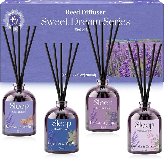 SCENTORINI Reed Diffuser Set, 6.76oz, Lavender Essential Oil Diffuser