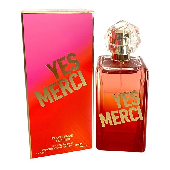 YES MERCI Eau De Parfum for Women, 3.4 fl oz | Juicy Watermelon, Jasmine & Musk | Fruity Floral Scent | Everyday Fragrance Spray