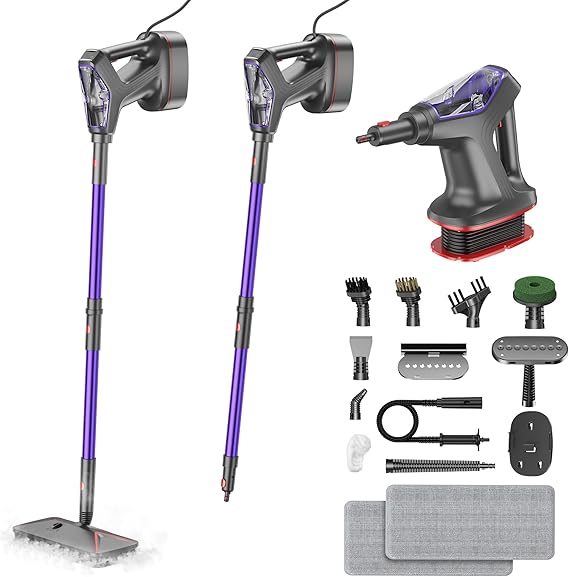 WVSAW Heavy Duty Steam Mop Cleaner for Hardwood, Tile, Laminate, Windows