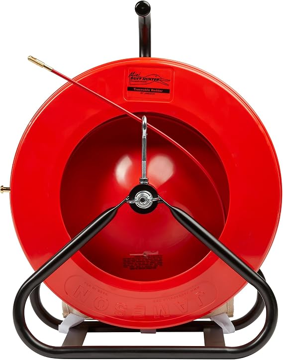 Jameson 15-316-250 Mini Duct Hunter Traceable Rodder with 250 Feet of 3/16-Inch Rod