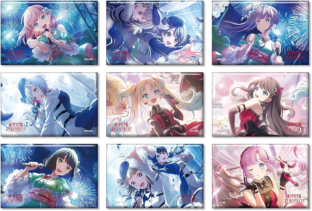 Love Live! Hasunosora Jogakuin School Idol Club Trading Square Can Badge Box of 9