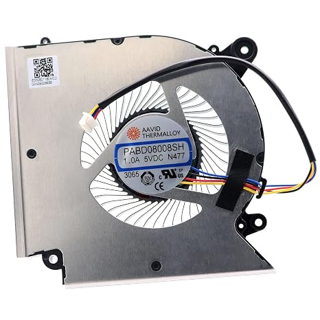 Deal4GO CPU Cooling Fan PABD08008SH N477 Replacement for MSI GF66 GF76 GL76 GF65 GF75 GF63 MS-1581 MS-1583 MS-1541 MS-16R1 MS-16R2