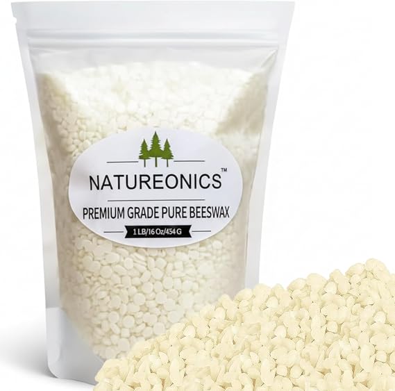 Beeswax Pellets 1 lb, Triple Filtered Pastiles for Candle Making, Natural Beeswax for Beeswax Wraps & Pine Resin Food Wraps, Wax for Candle Making, Stamps, DIY Projects.