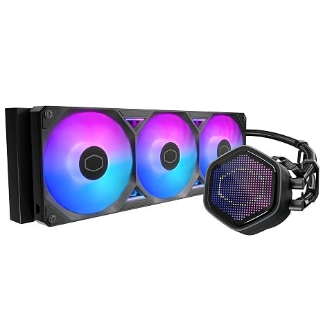 Cooler Master Atmos II 360 Pixel AIO Liquid CPU Cooler, LED Display, ARGB