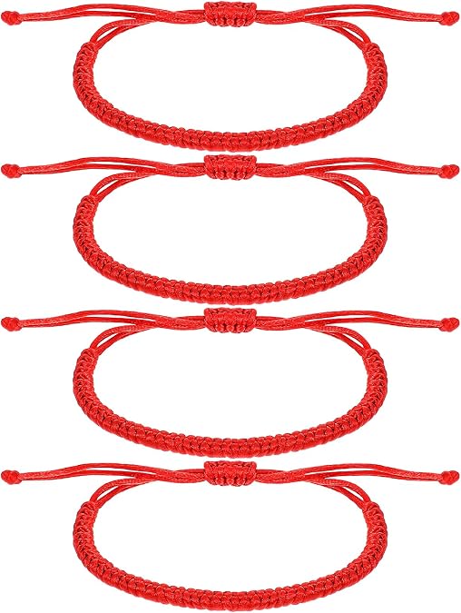 Kifmurase Red String Bracelet, Kabbalah Red Bracelets for Women Men, Waterproof Nylon Adjustable Protection Bracelet for Gift