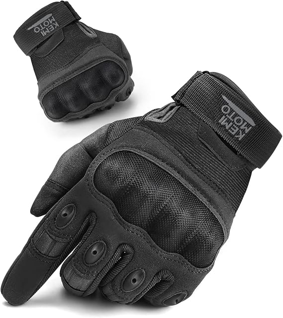 KEMIMOTO Motorcycle Gloves for Men, Full Finger Touchscreen Motorbike Gloves for Cycling Outdoor