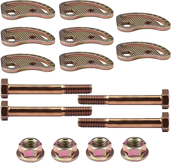 Upper Control Arm Alignment Cam Bolt Kit Enhanced Compatible with 99-18 Chevy Silverado 1500 Suburban Avalanche 2500 GMC Sierra 1500 2WD 4WD Fit Hummer H2 H2T Bolts 1.5 Suspension Kits 4 PCS