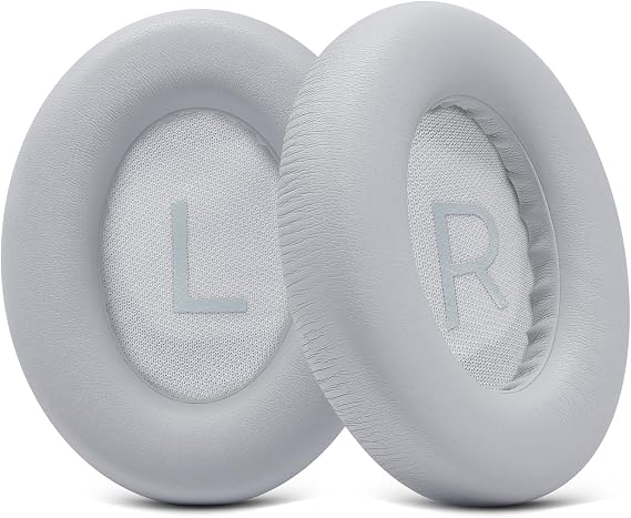 Replacement Ear Pads Cushions for Bose NC 700 Noise Cancelling Headphones | NC700 HP Upgrade Earpad Covers Protein Leather High-Dense Foam (Silver)