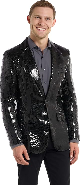 Suitmeister Sequins Christmas Blazer for Men - Slim Fit - Shiny New Years Party Jacket
