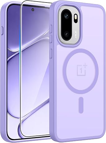 FNTCASE for Oneplus 15R Case: Magnetic Matte Translucent Frosted Slim Shockproof Cell Phone Cover | Durable Screen Protector | Military Grade Protection Drop Proof Protective Cases, 6.83 inches