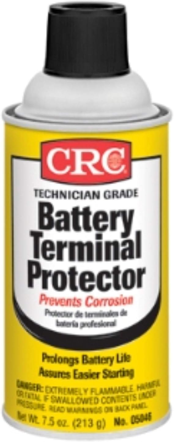 CRC Battery Terminal Protector Spray - Anti-Corrosion Coating - 7.5 oz | Battery Terminal Protector, Post and Connection Coating, Corrosion Inhibition, Extended Battery Life