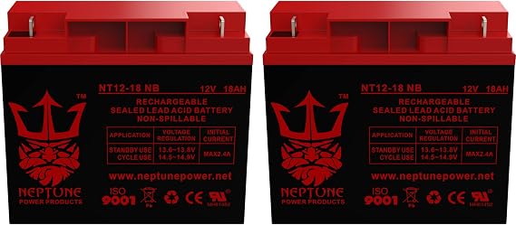 Replacement for DynaTech SPF-550-2 12V 18Ah SLA Ups Battery - 2 Pack