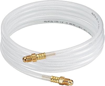 PrimeWeld ArgonInert Gas Hose 30 Reinforced Clear Line With 58-18 Fittings