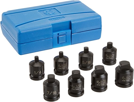 Grey Pneumatic (1308P) 1/2" Drive 8-Piece Pipe Plug Socket Set