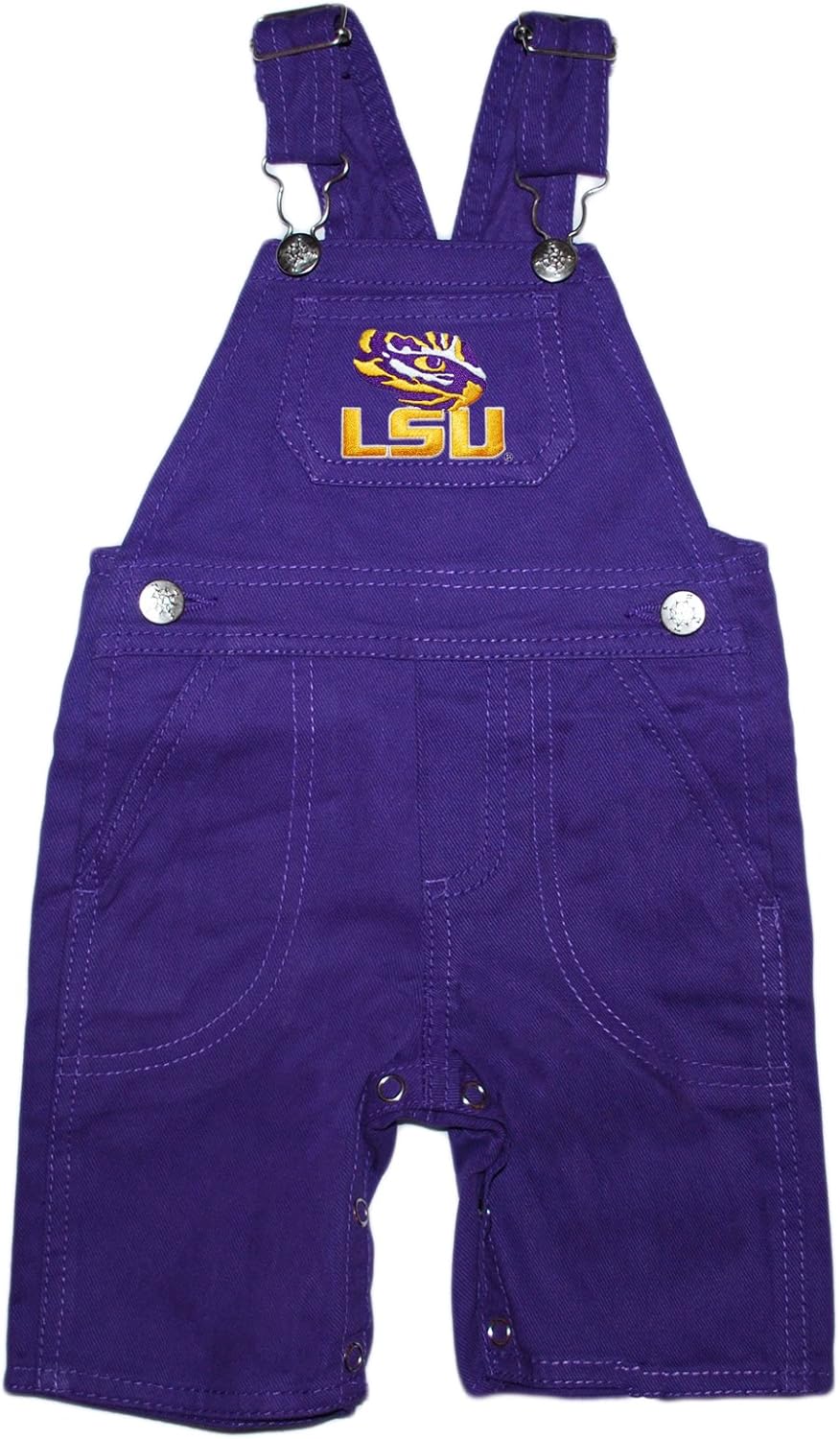 Creative Knitwear LSU Tigers Baby Overalls