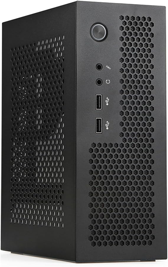 A09 HTPC Computer Case Mini ITX Gaming PC Chassis Desktop Chassis USB2.0 Computer Case Home Computer Case Black