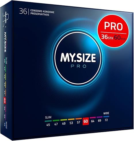 MY.SIZE Pro Condom Size 5 60 mm Pack of 36 The New Generation MY.SIZE Condoms