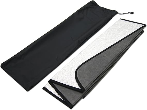 Front Car Windshield Sun Shade Compatible with 2013-2018 Nissan Altima Sedan L33 | Custom Fit Visor Accordion Fold Style Sun Protector | Silver & Grey 1-pc Set | SS-266