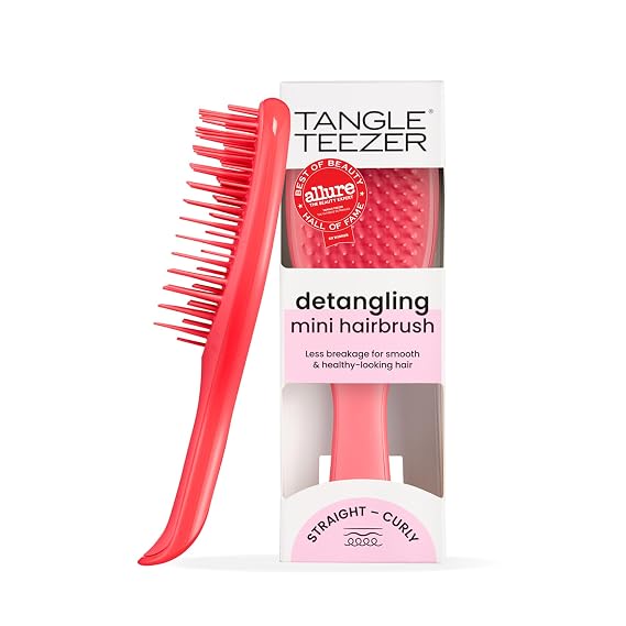 Tangle Teezer Ultimate Detangler Mini Hair Brush, Pink Punch