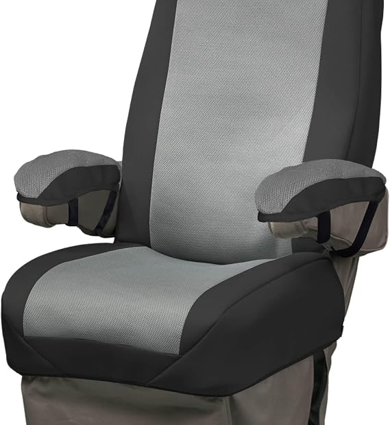 Covercraft Seat Glove Universal Seat Cover for RVs and Vans, Single Bucket Seat (Black/Gray)