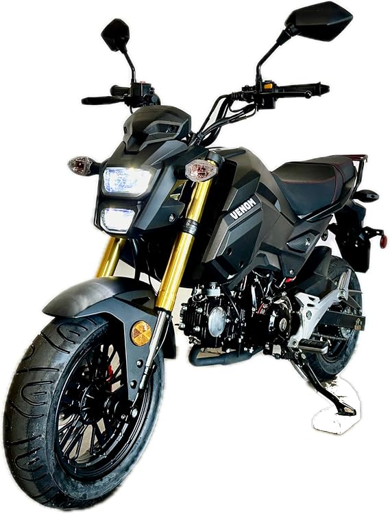 125CC VENOM X20 Vader Mid-Size Motorcycle, 4 Speed, Fully Assembled, Matte Black