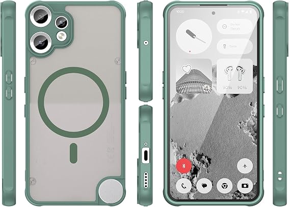 Compatible with Nothing CMF Phone 2 Pro Case Cover,Compatible with MagSafe,Anti-Fall,Compatible with Nothing CMF Phone 2 Pro Cell Protective Case Green