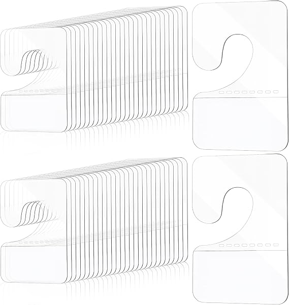 1500 Pcs Hang Tabs Self Adhesive, Plastic Hanging Tabs for Retail Clear Sticky Tab Hang Hooks for Retail Displays in Business Shops