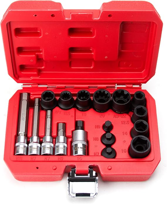 VCT 17pc Master Brake Caliper 5 Point, 10 Point, Hex & Socket Set w/Case