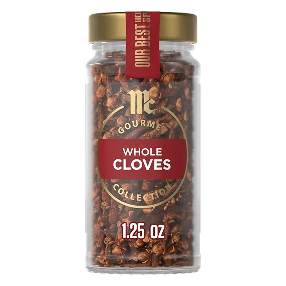 McCormick Gourmet Collection Cloves, Whole, Non GMO, Our Best Herbs & Spices, Intense Aroma & Sweet, Pungent Flavor, Enhance Desserts, Cider & Savory Stews, 1.25 oz