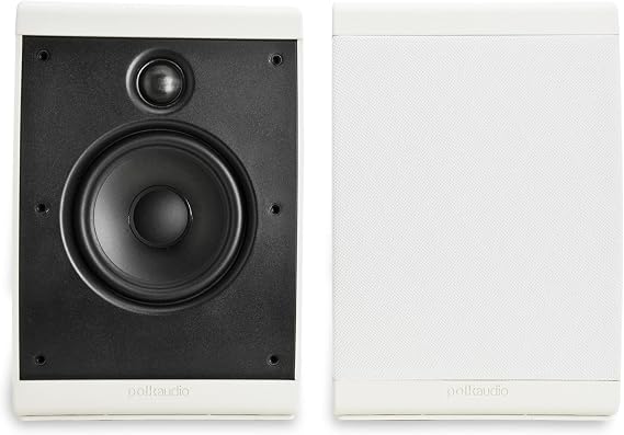 Polk Audio OWM3 Compact Wall & Bookshelf Speakers, Pair, White