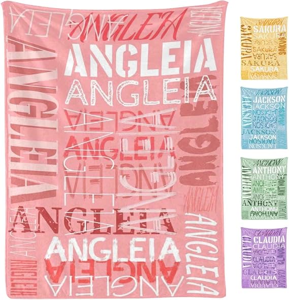 Personalized Baby Blankets for Girls Customized Newborn Blankets with Name -Pink Blanket