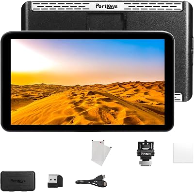 Portkeys LH7P 7 inch Field Touchscreen Monitor with HDMI Outputs,Wireless Camera Control Capabilities,Compatible with Sony and BM Design Cameras, 1000nit Display.