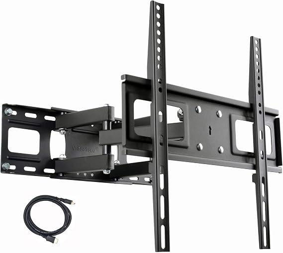 VideoSecu MW340B2 TV Wall Mount Bracket for Most 32-65 Inch LED, LCD, OLED, UHD Plasma Flat Screen TV, with Full Motion Tilt Swivel Articulating Dual Arms 14" Extend,400x400mm,100 LBS WR9