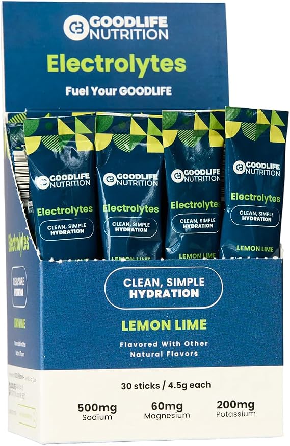 Electrolytes - Electrolyte Drink Mix (30 Single Serve Bag, Lemon Lime)