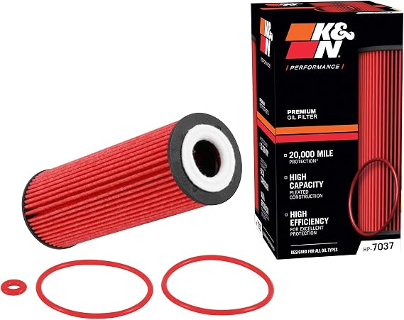 K&N Oil Filter: 20,000 Mile Engine Protection, High Efficiency, HP-7037