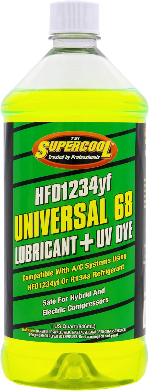 TSI Supercool 1234yf EV Electric Vehicle POE 68 Viscosity with UV Dye Quart 32 oz