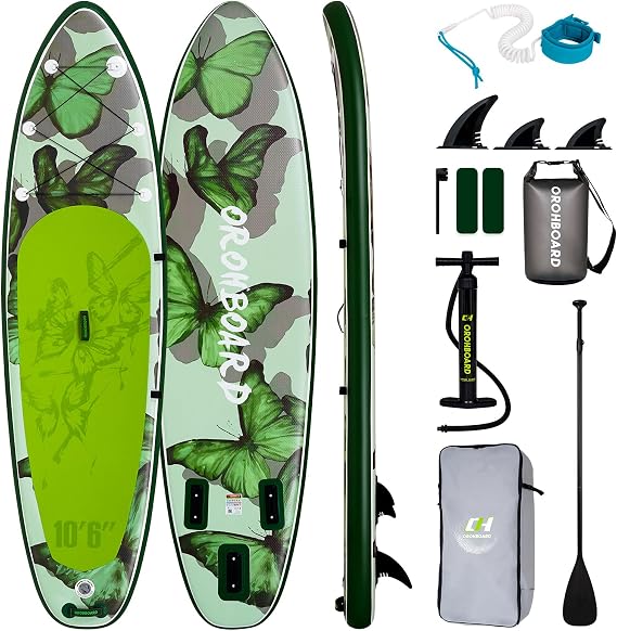 Inflatable Paddle Board 11'6/10'6 Paddle Board - All-Around SUP Board for Adults & Beginners, Stand Up Paddle Board with Complete Accessory Kit for Lake, River, Ocean