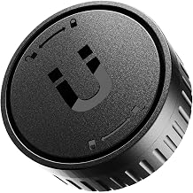 Azzcony Magnetic Compatible with Airtag HolderUltra Magnetic&Strong Adhesive,Mount Hidden Round Wrench-Style Design with Waterproof & Shockproof, Ideal for Cars, Trucks(Round Single Black)