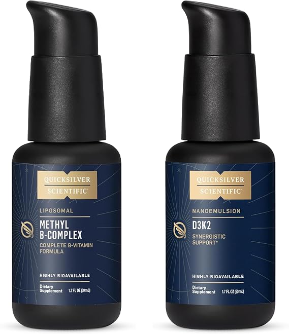Quicksilver Scientific Methyl B Complex Nanoemulsified D3K2 Bundle (50 ml Each)
