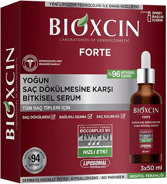 Bioxcin Forte Yoğun Saç Dökülmesine Karşı Bitkisel Serum, 3x50 ml