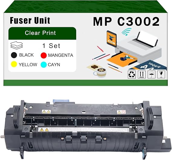 Compatible for Ricoh MP C3002 C3502 Fuser Unit MPC3002 MPC3502 Printers, High Yield 300000 Pages Bright Clear Colors (1 Set)