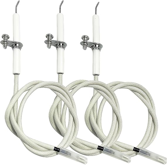 3 Pack Grill Igniter Wire Kit & Ceramic Electrode Replacement Parts - Compatible with Aussie, BBQ Grillware & Select Gas Grills