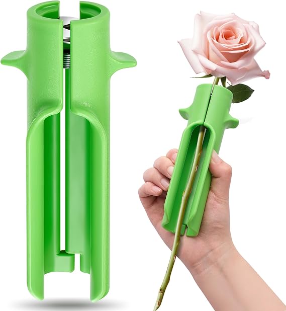 Lasnten 1 Pcs Rose Thorn Stripper Tool Thorn Remover for Roses Leaf, Green
